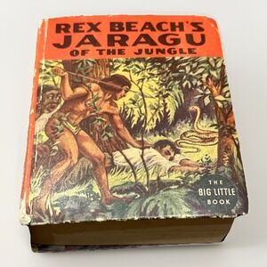 Rex Beach's Jaragu Of The Jungle The Big Little Book  Vintage Antique